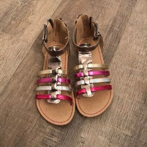 Girls gladiator metallic sandal -  Size 11
